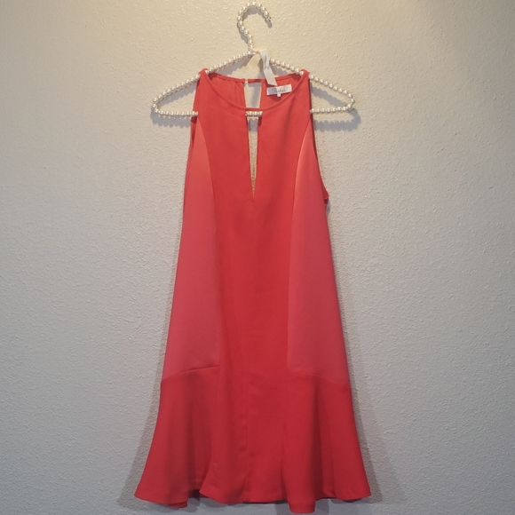 Parker Ronan Dress Spicy Coral Pink - Picture 2 of 9